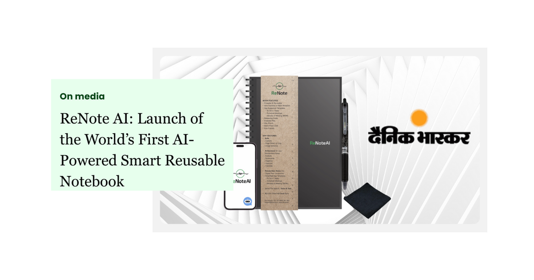 ReNote AI: Launch of the World’s First AI-Powered Smart Reusable Notebook